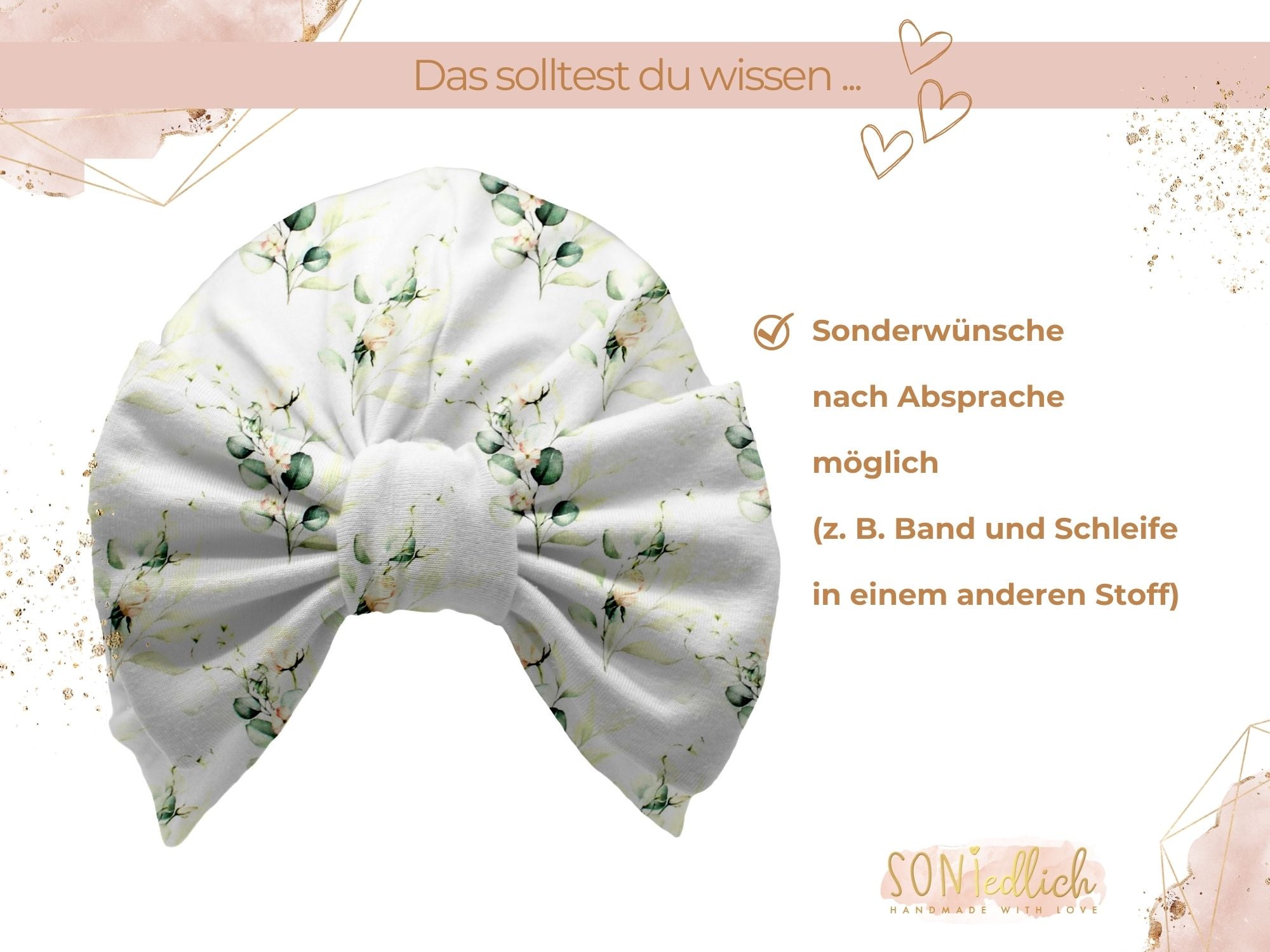 Turbanmütze „Eukalyptus“ Sonderwünsche